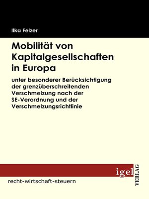 cover image of Mobilität von Kapitalgesellschaften in Europa